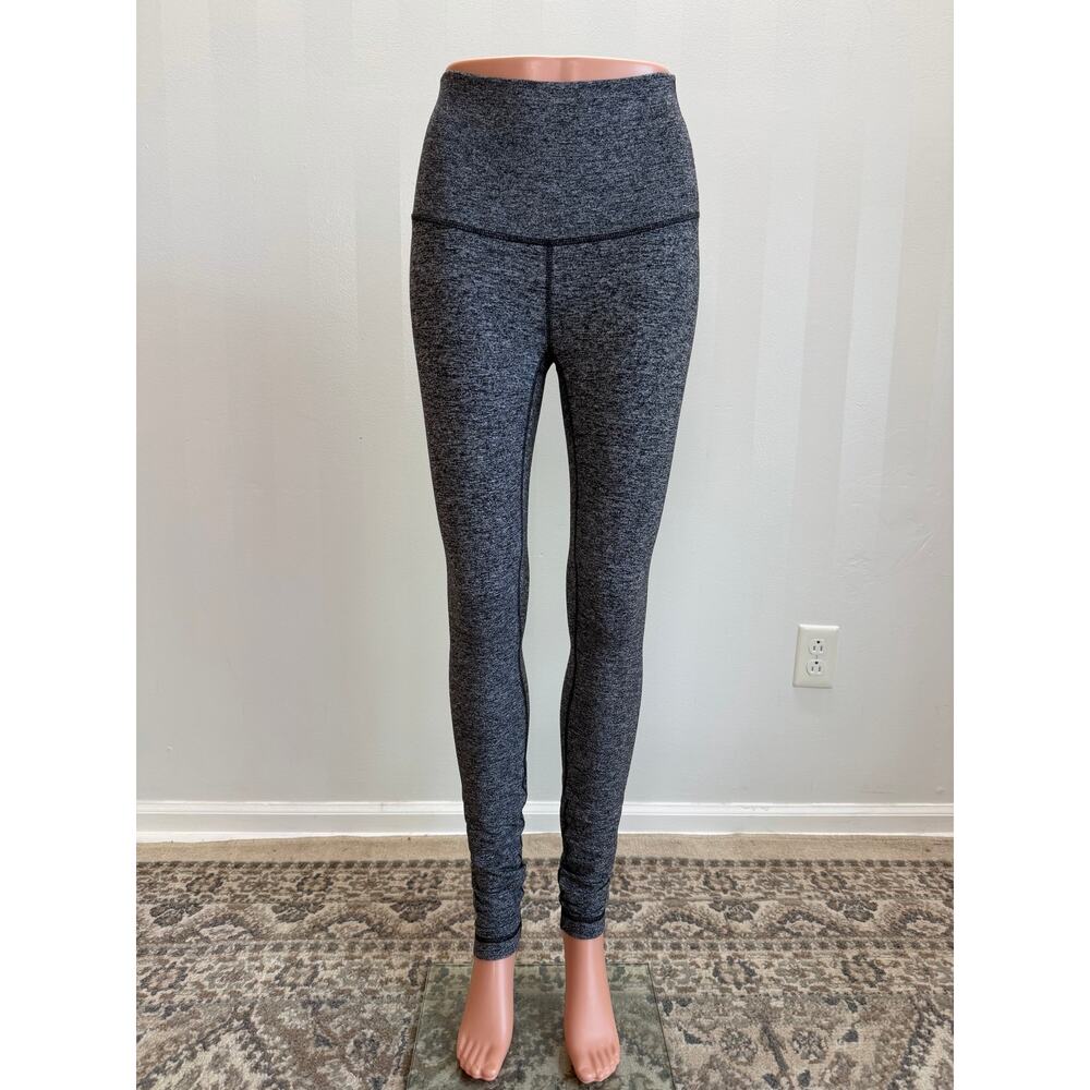 LULULEMON Wunder Under Women’s Heather Gray Leggings Sz 4